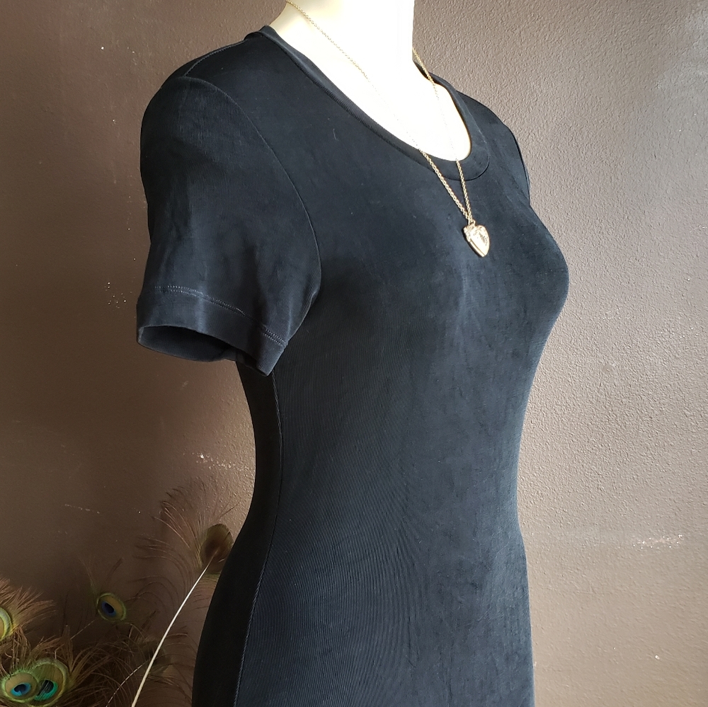 VTG BCBG Black Short Sleeve Maxi Dress - Picture 6 of 10